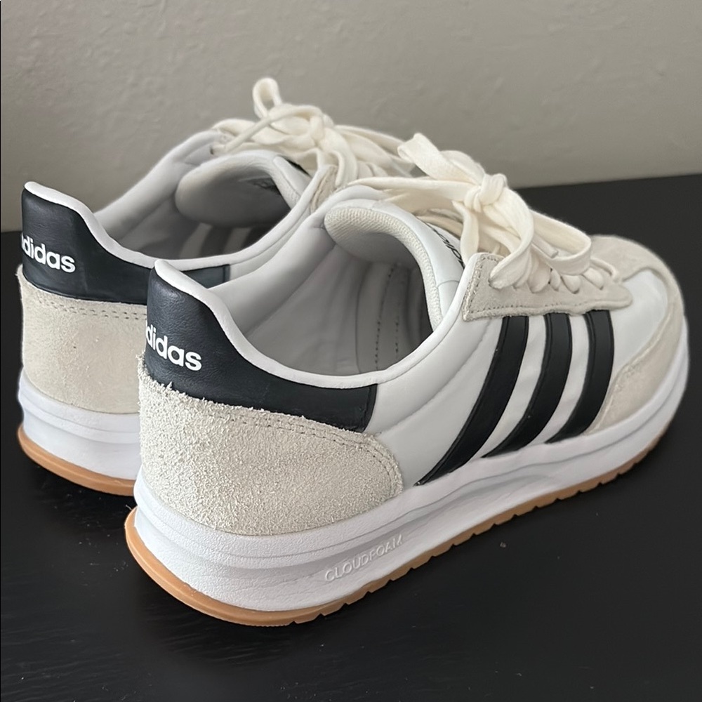 Adidas White and Black Retro Sneakers